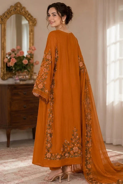 Warm Ochre Mustard: Embroidered Silk Kaftan Style Shirt | Ready To Wear