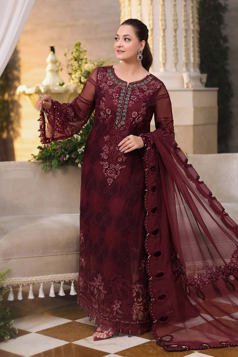 03 Piece Embroidered Suit -Ready To Wear