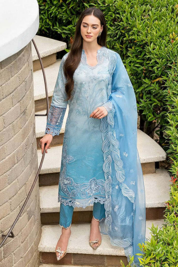 3 Piece Stitched Lawn Suit - Ready To Wear